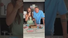 Soldado sorprende a su familia en divertido juego para revelar el género del bebé