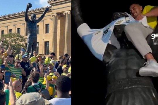 Aficionados brasileños intentan arruinarle el Mundial a Argentina con la ayuda de Rocky Balboa