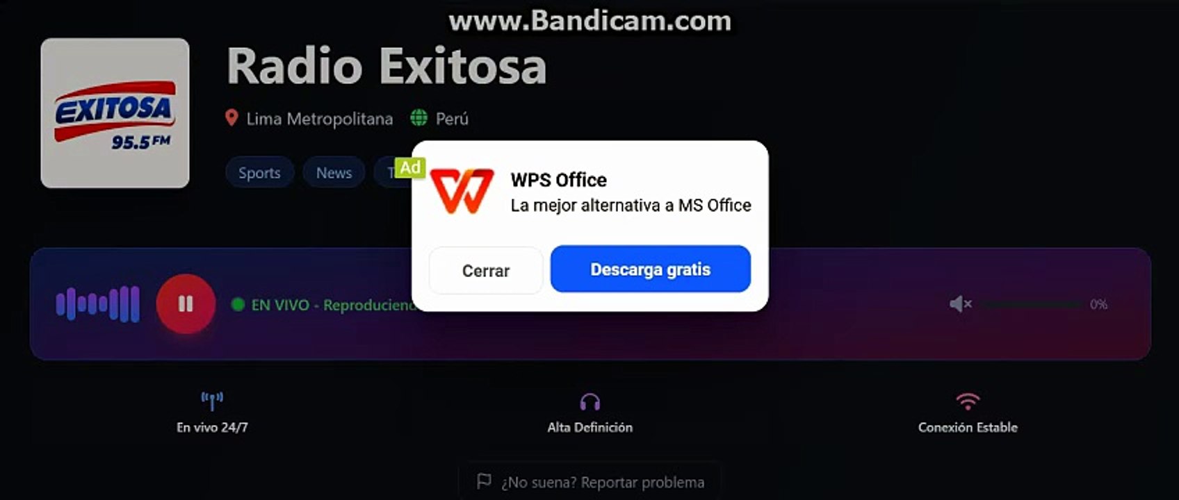 radio exitosa