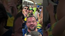 Filadélfia ou SP? Brasileiros fazem festa e ‘pintam’ metrô dos EUA de verde e amarelo antes de Brasi
