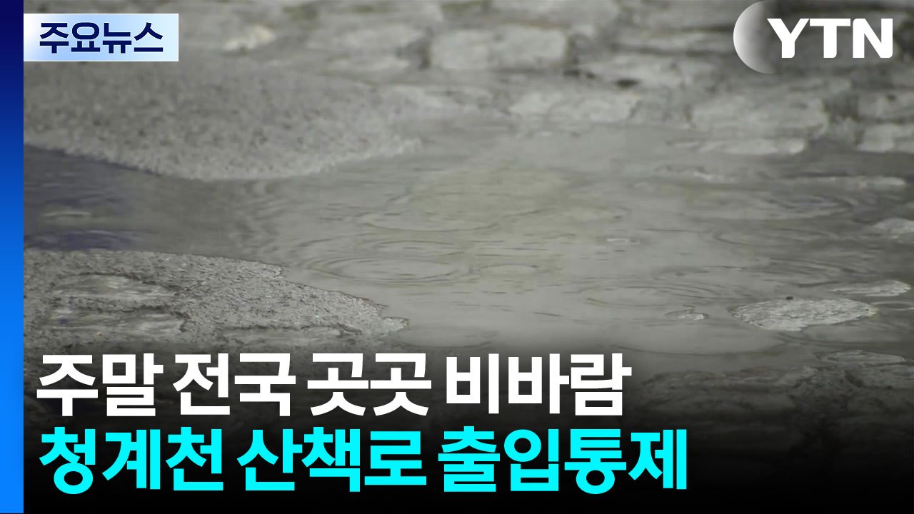 [날씨] 곳곳 비바람, 청계천 산책로 출입통제...영동 중심 '호우특보' / YTN