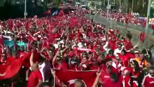 Türk taraftarlar, stadyum çevresinde uzun kuyruklar oluşturdu | Ajansspor | IHA