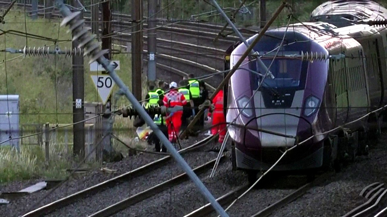Train collision accident in North London