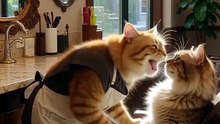 Cat cating