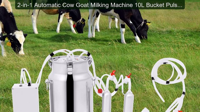 2-in-1 Automatic Cow Goat Milking Machine 10L Bucket Pulsatio... Amazing Value 2026 | Must Have!