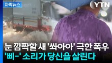 [자막뉴스] 순식간에 내다 퍼붓는 물 폭탄...'삐~' 문자 오면 "즉시 대피하세요" / YTN