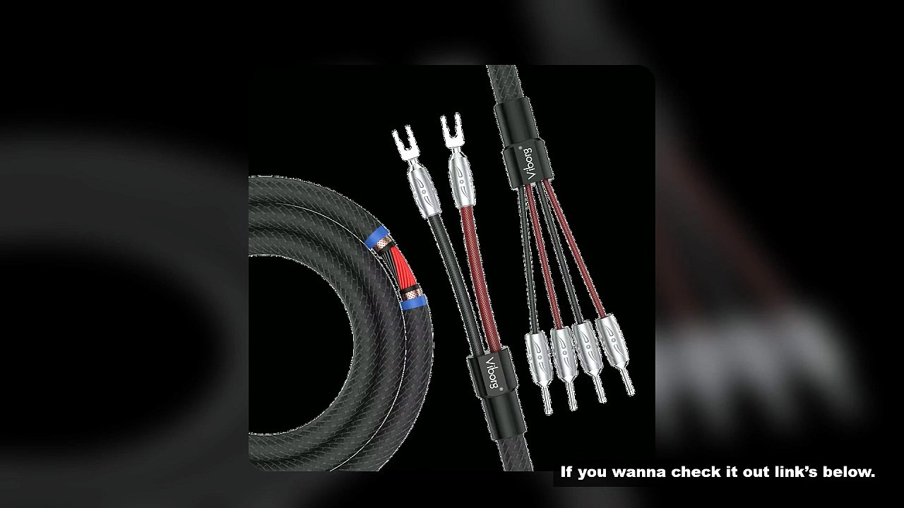 Viborg VS901 High Fidelity Speaker Cable With Viborg Pure Copper Banana Plug Biwire Speaker Cable fo