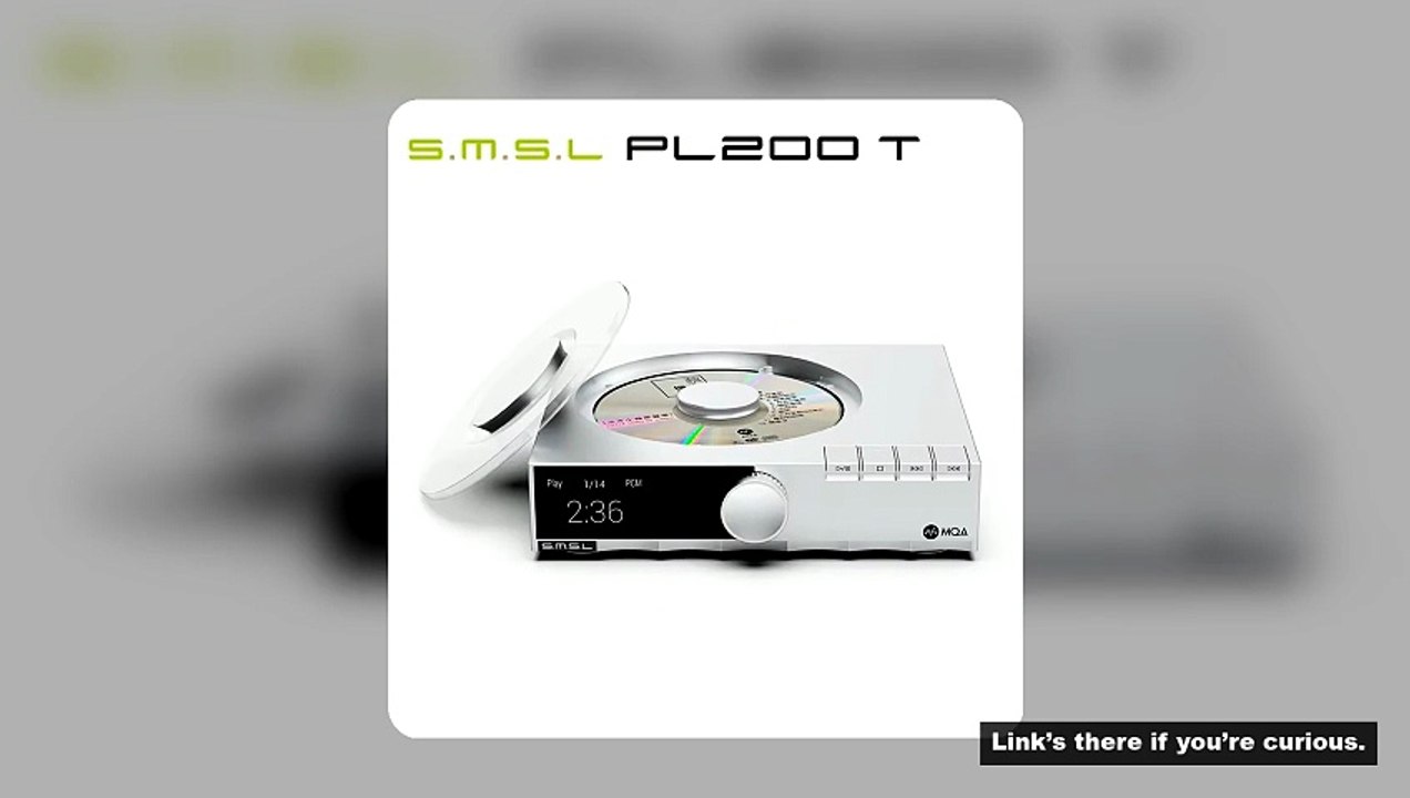 SMSL PL200T CD player MQA-CD Transport Clock Input output P.A.S.S. system optical coaxial AES I2S ou