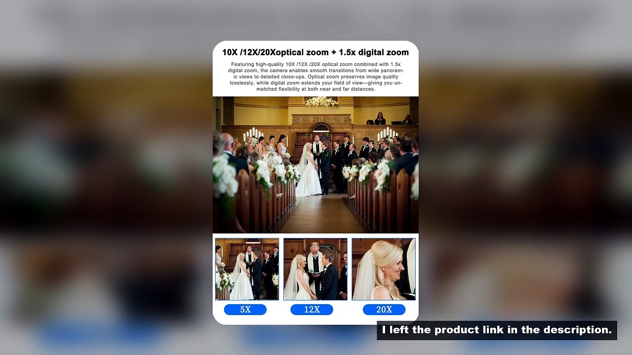 MOVMAGIC 4K 10/20X Conference PTZ Camera LAN POE USB3.0 HDMI for Church Live Streaming Business Meet