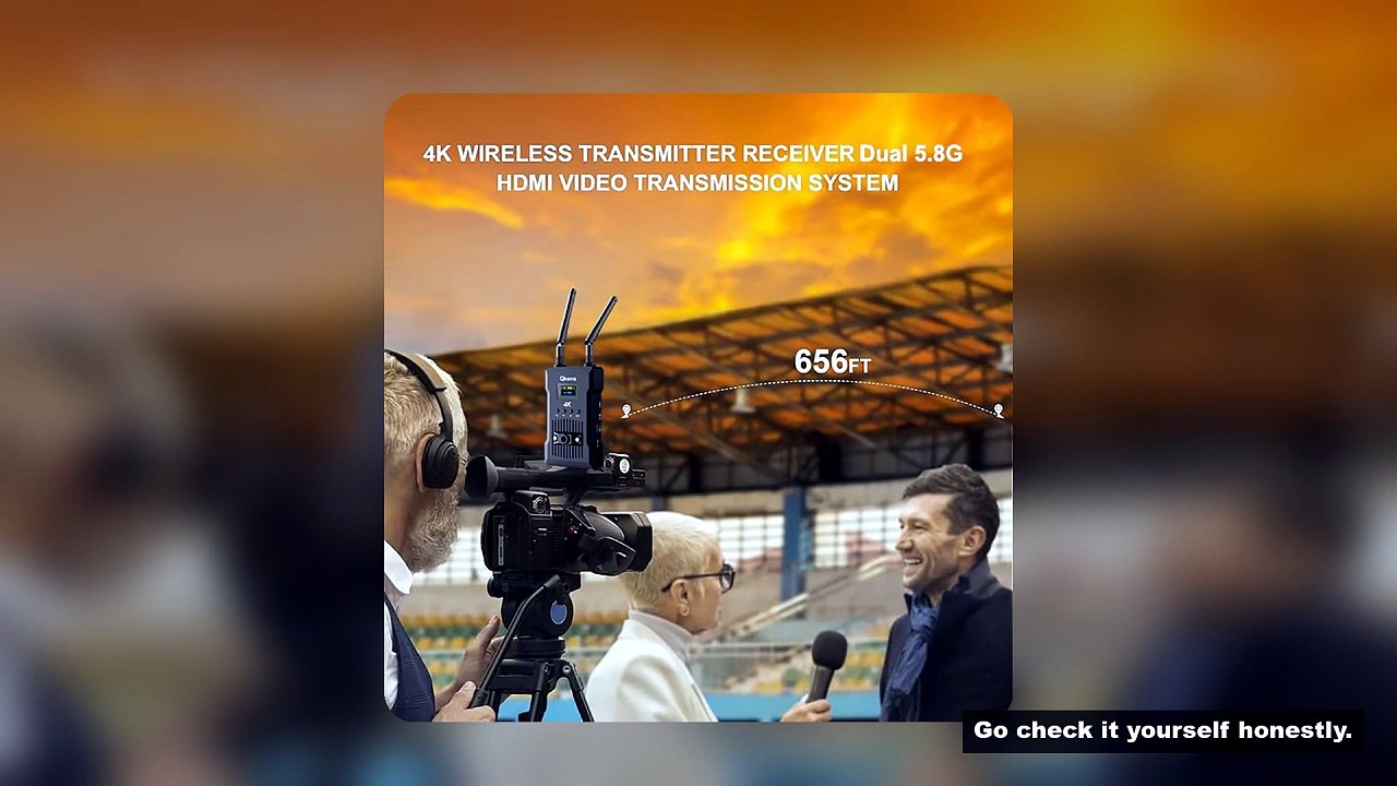 300m 4K Wireless HDMI Extender Dual Display Video Transmitter and Receiver Support Battery Switcher