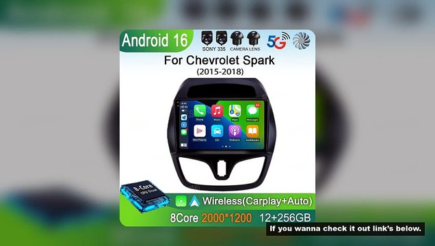 Android 16 Carplay Auto WIFI+4G Car Radio For Chevrolet Spark 2015 2016 2017 2018 Multimedia GPS Pla