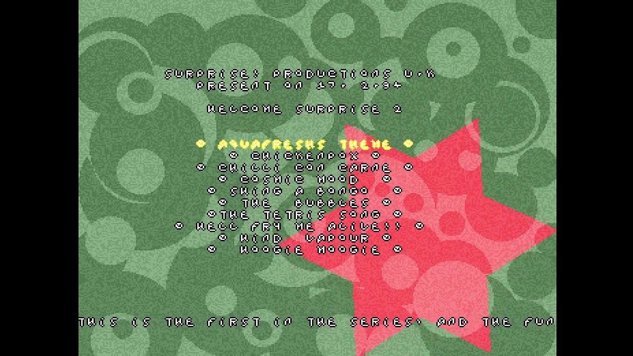 Amiga Demo Welcome Surprise 2 by Surprise Productions