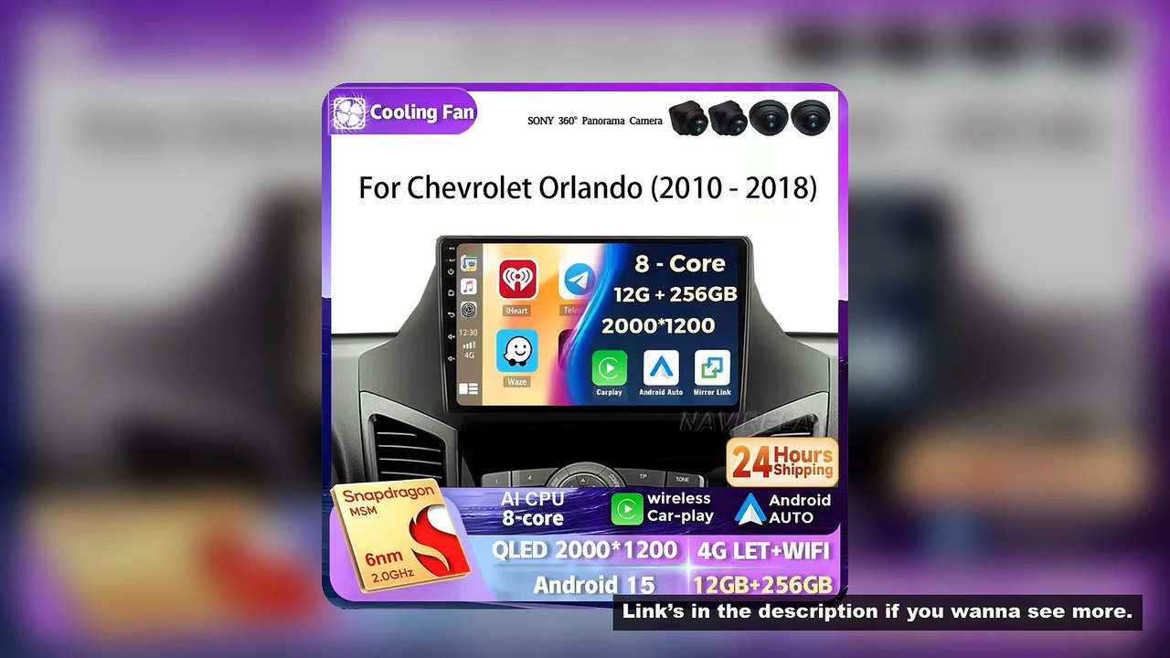 Android 15 Carplay For Chevrolet Orlando 2010 2011- 2018 Car Radio Auto 4G WIFI GPS Navigation Multi