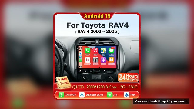 Android 15 Auto Radio For Toyota RAV4 RAV 4 2003 2004 2005 DSP Carplay GPS Navigation Multimedia Vid