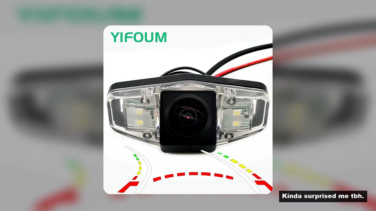 AHD Fisheye 12LED Dynamic Trajectory Car Rear View Wireless Camera For Honda Pilot Accord Civic EK F