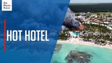Drone footage shows inferno tearing through Dominican Republic beach resort