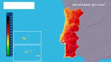 Primeiro dia de verão com máximas entre 35 e 40 ºC em 9 capitais de distrito