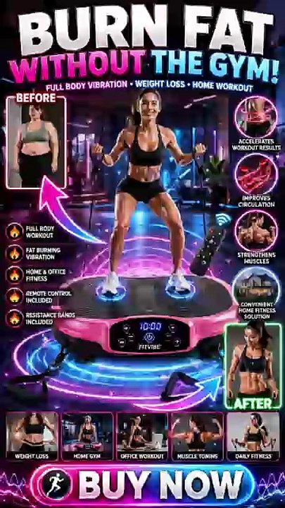 AXV Vibration Plate Exercise Machine | Full Body Workout Platform for Weight Loss
