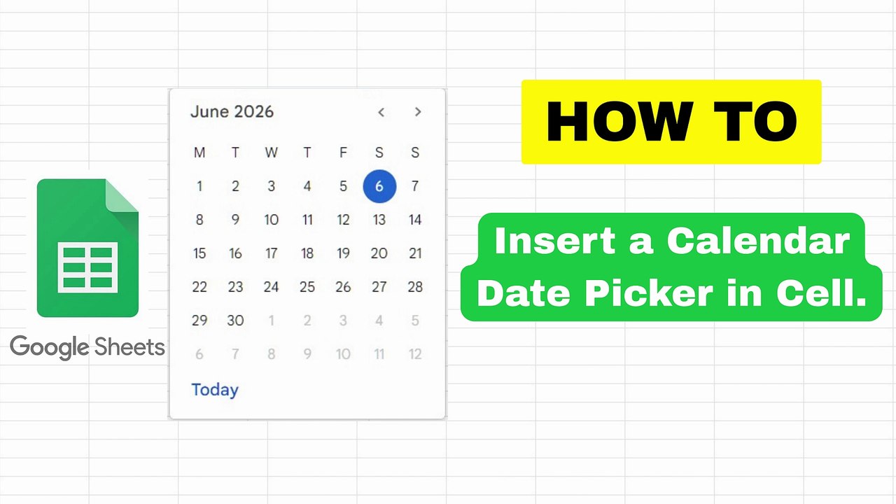 How to add calendar in Google Sheets