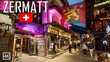 Zermatt Switzerland 🇨🇭 | Vabriant Cozy Evening Walk | Switzerlands Alpine Magic at Dusk 4K