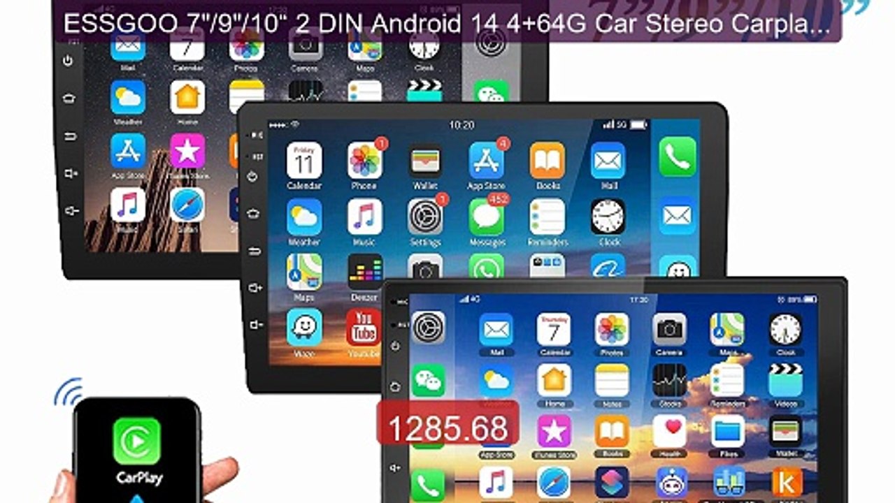 ESSGOO 7"/9"/10“ 2 DIN Android 14 4+64G Car Stereo Carplay Android... -- Best Deal 2026 | Shop Now!