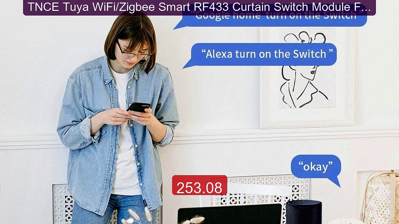 TNCE Tuya WiFi/Zigbee Smart RF433 Curtain Switch Module For Mo... -- Best Buy 2026 | Great Quality!