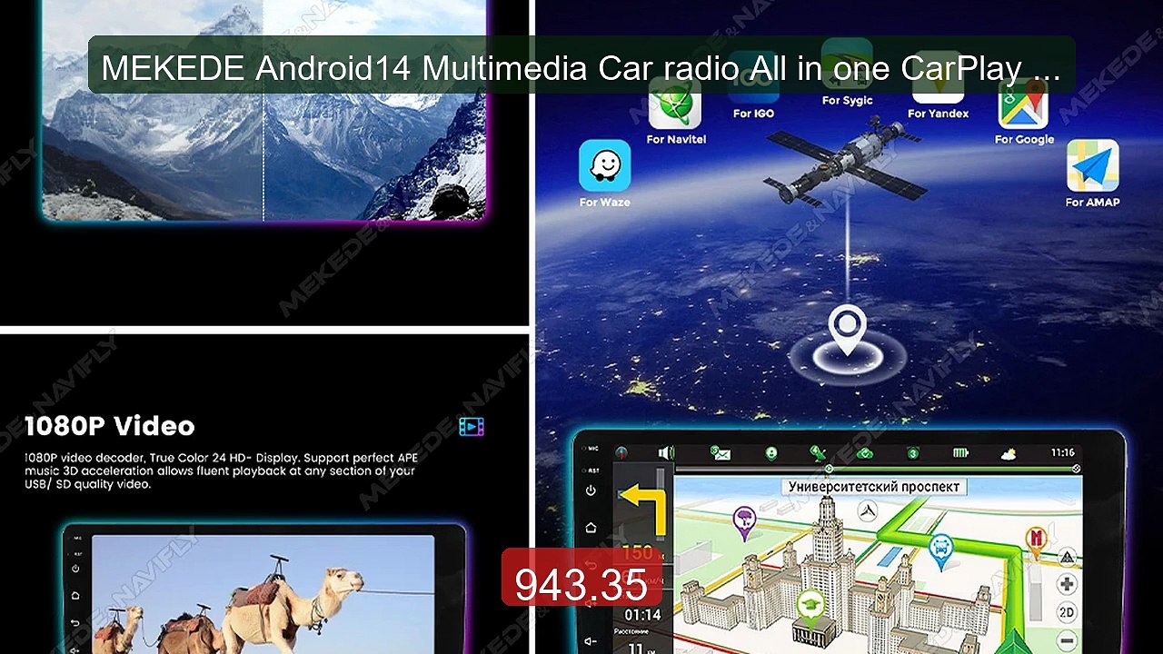 MEKEDE Android14 Multimedia Car radio All in one CarPlay Andro... -- Best Buy 2026 | Great Quality!