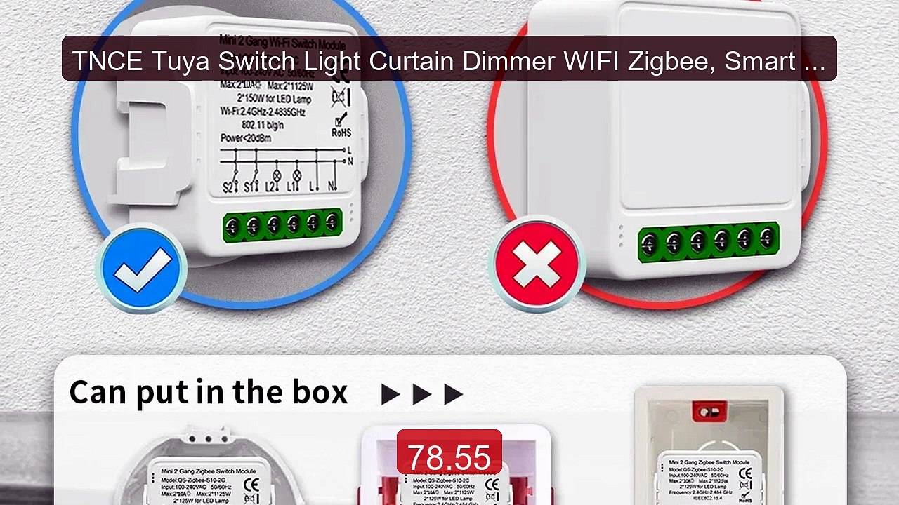 TNCE Tuya Switch Light Curtain Dimmer WIFI Zigbee, Smart DIY MINI M... -- Top Rated 2026 | Buy Now!