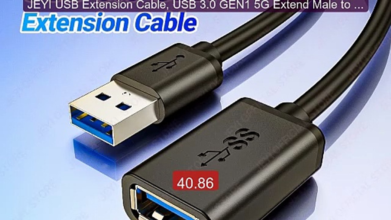JEYI USB Extension Cable, USB 3.0 GEN1 5G Extend Male to Female Cor... -- Top Rated 2026 | Buy Now!