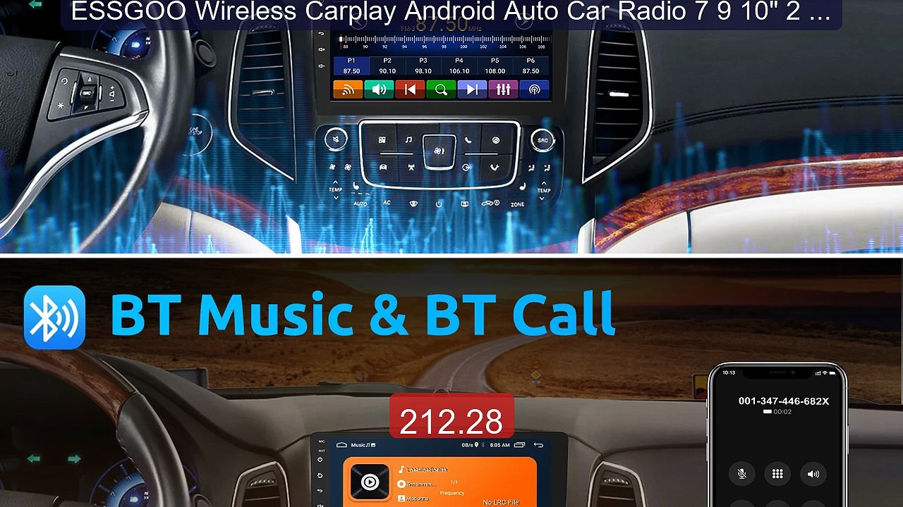 ESSGOO Wireless Carplay Android Auto Car Radio 7 9 10" 2 Din U... -- Best Buy 2026 | Great Quality!