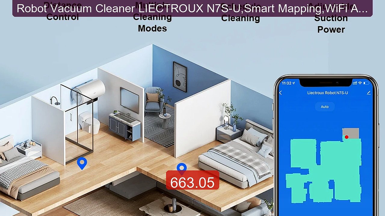 Robot Vacuum Cleaner LIECTROUX N7S-U,Smart Mapping,WiFi App,6KPa,52... -- Top Rated 2026 | Buy Now!