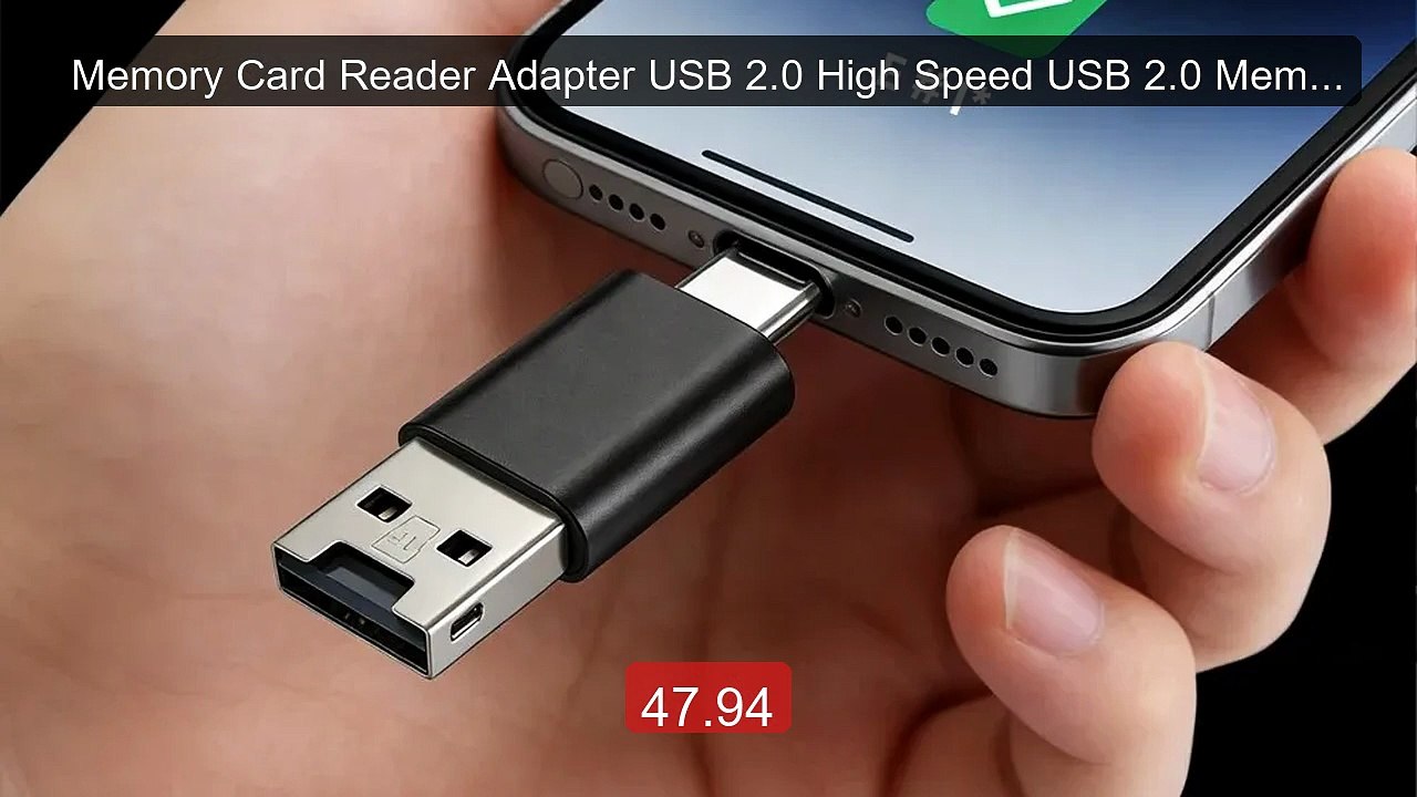 Memory Card Reader Adapter USB 2.0 High Speed U...