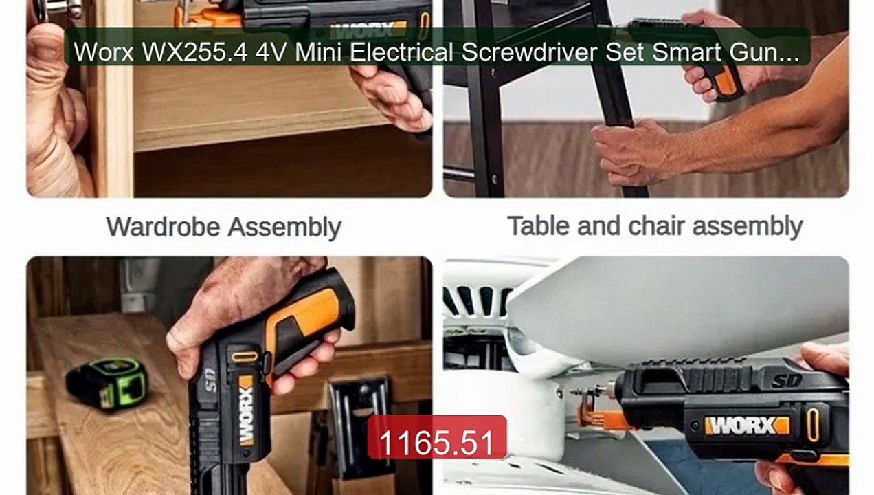 Worx WX255.4 4V Mini Electrical Screwdriver Set Smart Gun S... -- Top Pick 2026 | Unbeatable Price!