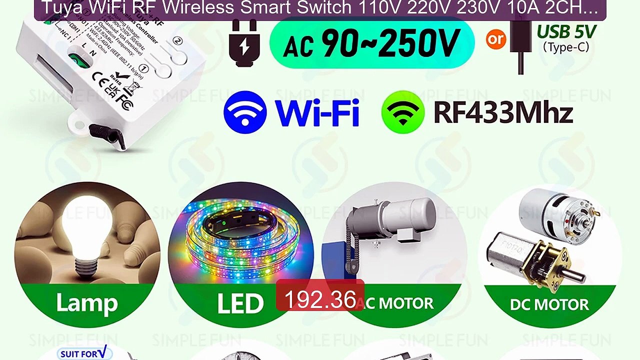 Tuya WiFi RF Wireless Smart Switch 110V 220V 230V 10A 2CH Rela... -- Best Buy 2026 | Great Quality!