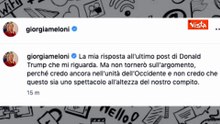 Meloni a Trump: Attacchi insensati e immotivati. Mia popolarità non la riguarda, pensi alla sua