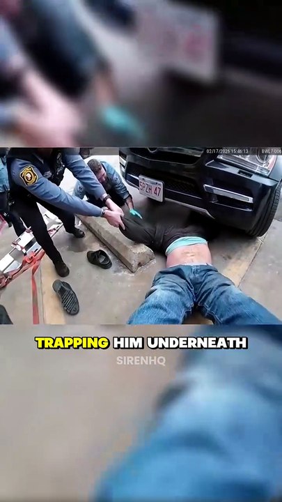 Slipped Car Jack Traps Man!