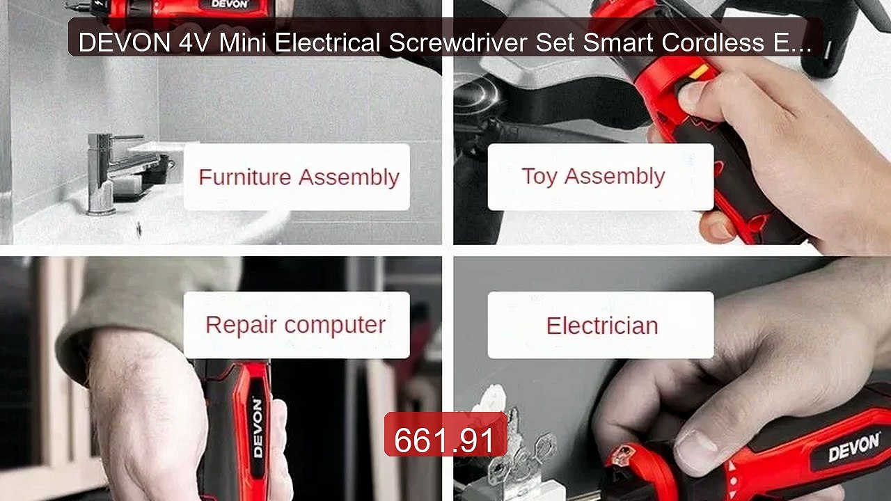 DEVON 4V Mini Electrical Screwdriver Set Smart Cordless Electric Sc... -- Top Rated 2026 | Buy Now!