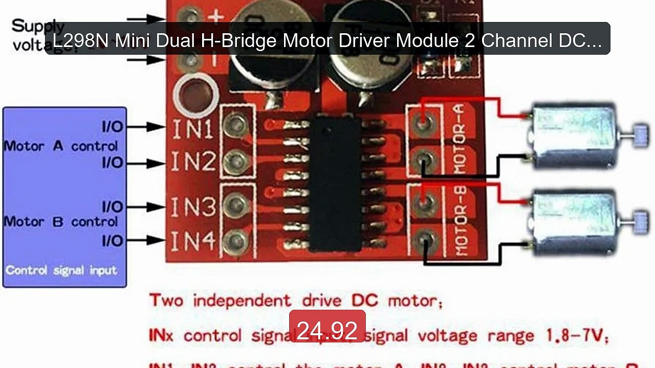 L298N Mini Dual H-Bridge Motor Driver Module 2 Channel DC Ste... -- Amazing Value 2026 | Must Have!