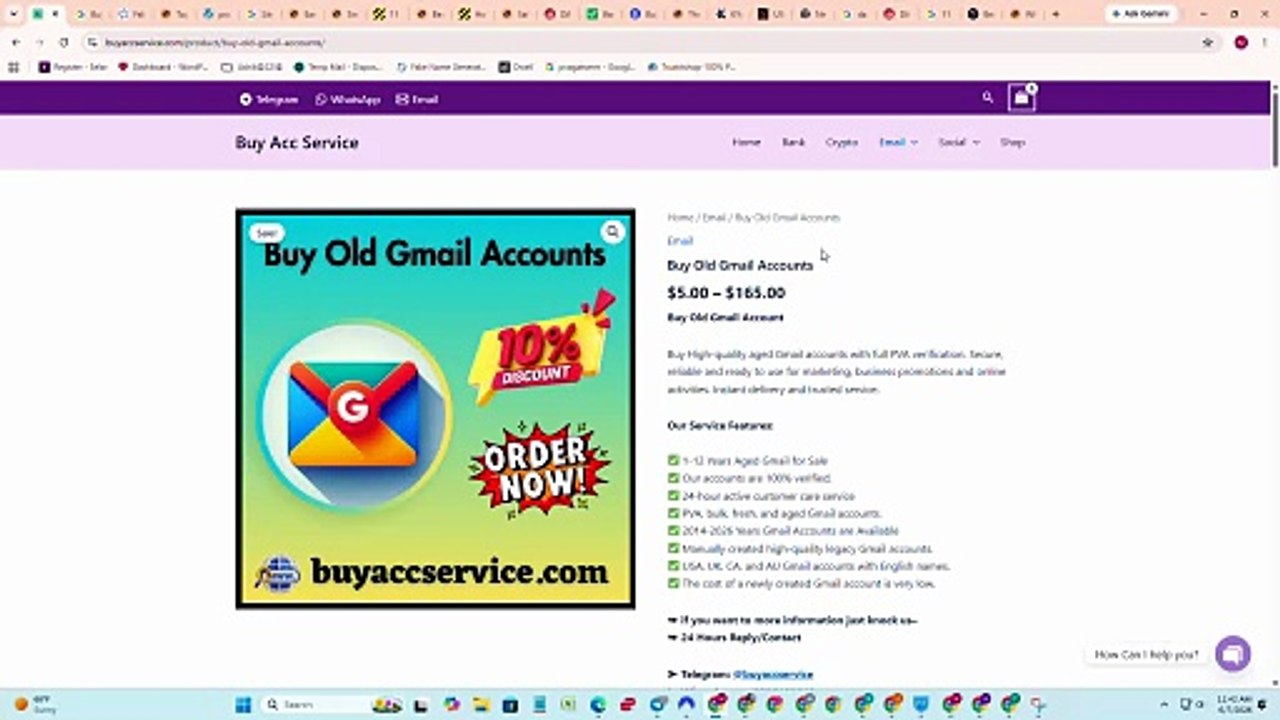 3,5,10 Best,Top,Easy Place To Buy Old Gmail Accounts UK.....