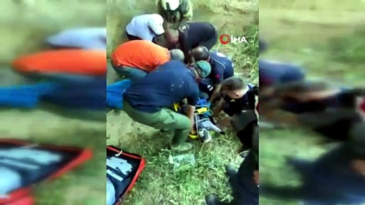 Yamaç paraşütü kayalıklara çarptı, 1'i çocuk 2 kişi yaralandı