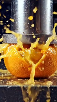Orange Compressed by Hydraulic Press 🍊💥 Extreme Satisfying Crush Test