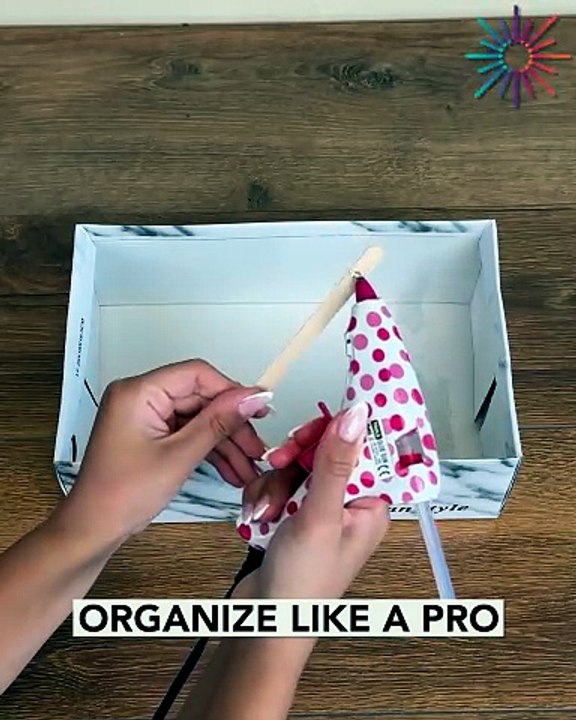 Transforming a carton box into storage magic✨