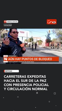 Se reporta tránsito fluido en la vía hacia Río Abajo y el sur de La Paz, donde hay presencia de efectivos policiales en puntos estratégicos.