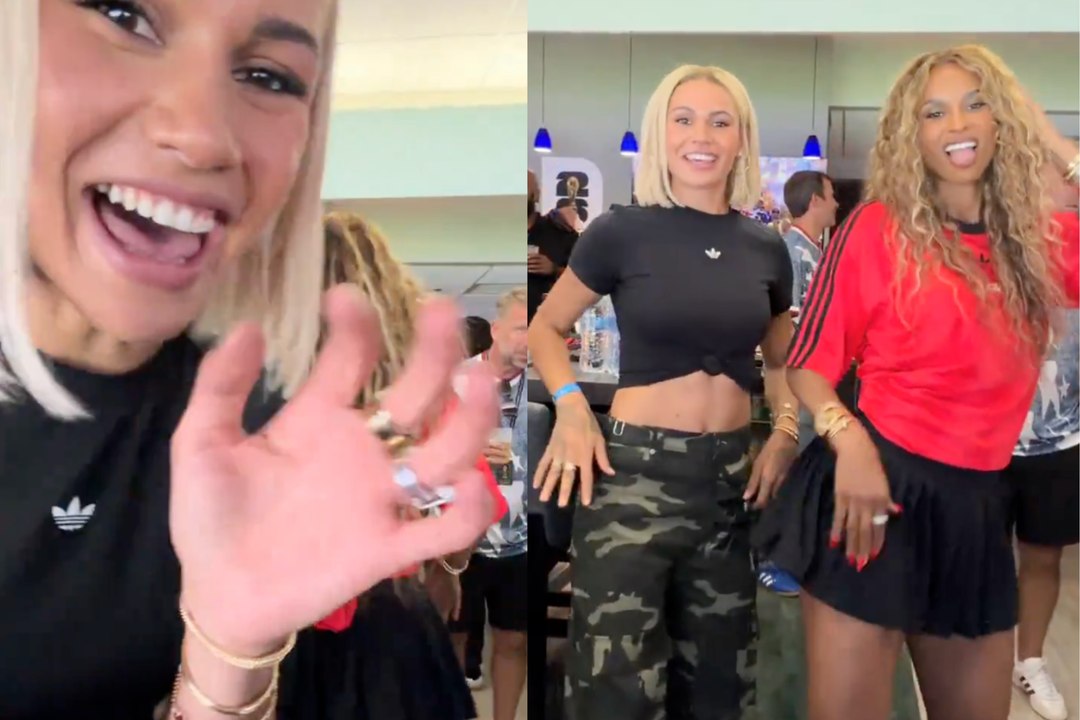 Ciara y Trinity Rodman protagonizaron un divertido momento viral durante un partido de los Mariners en Seattle