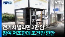 "전기 렌터카 쓰면 2만 원"...참여 저조한데 조건만 깐깐 / YTN
