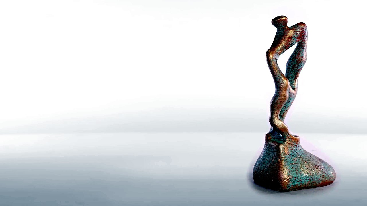 Der Wanderer über dem Nebelmeer Skulptur