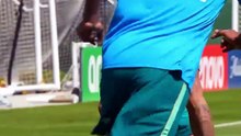 Neymar treina com bola em Nova Jersey neste sábado (20/6)