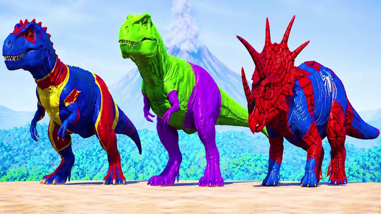 Spider-Man T-Rex and Hulk Dinosaur Color Pack with Brachiosaurus in Jurassic World Evolution thumnail