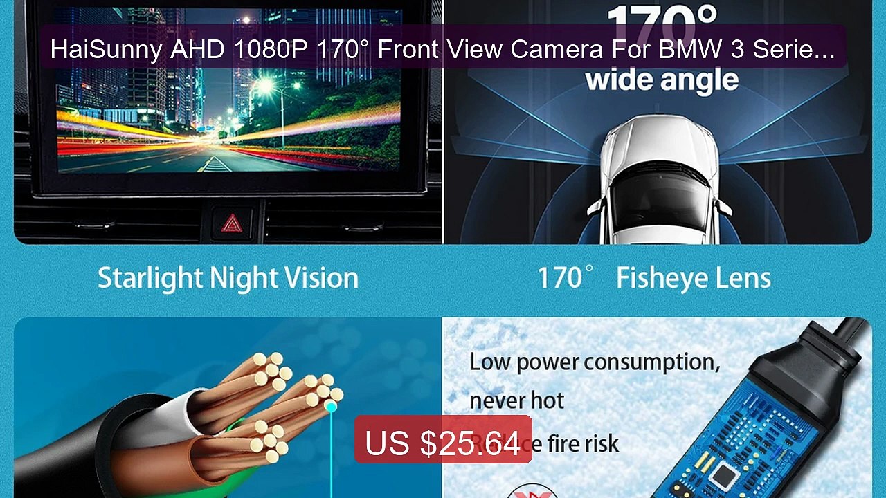 HaiSunny AHD 1080P 170° Front View Camera For BMW 3 Series F30... -- Hot Deal 2026 | Limited Offer!
