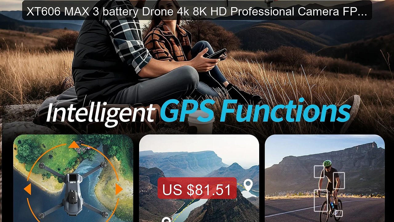 XT606 MAX 3 battery Drone 4k 8K HD Professional Camera FPV Wi... -- Amazing Value 2026 | Must Have!